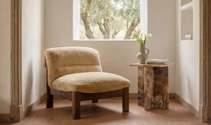 Pierce Beige Upholstered Accent Chair
