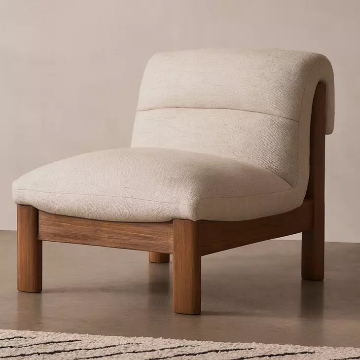 Pierce Flecked Beige Upholstered Accent Chair