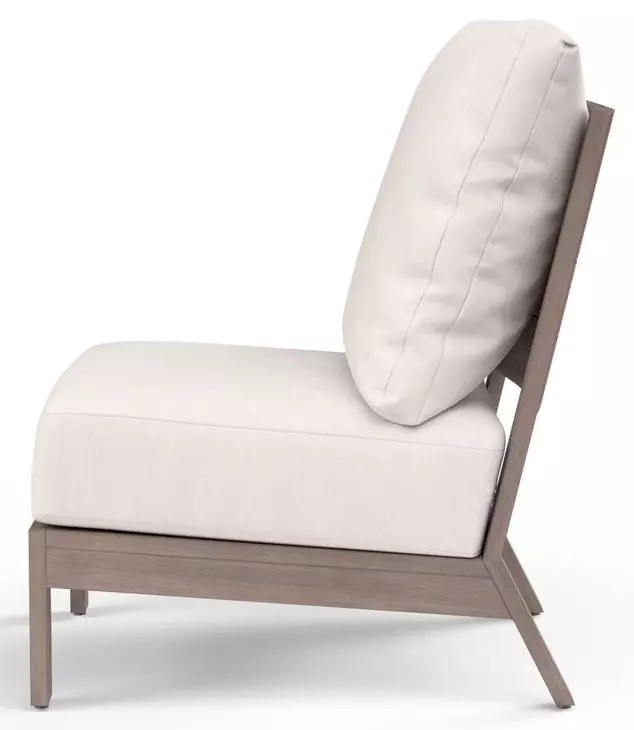 Laguna Canvas Natural Upholstered Outdoor Armless Club Chair