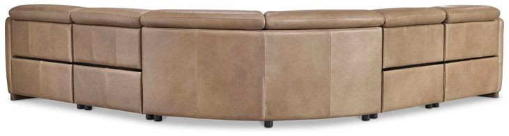 Alta Brown Leather 5 Piece Modular Power Reclining Sectional