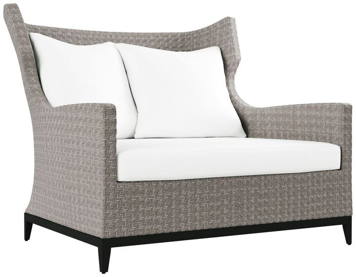 Captiva White Performance Fabric Outdoor Lounge Chair with Pillows