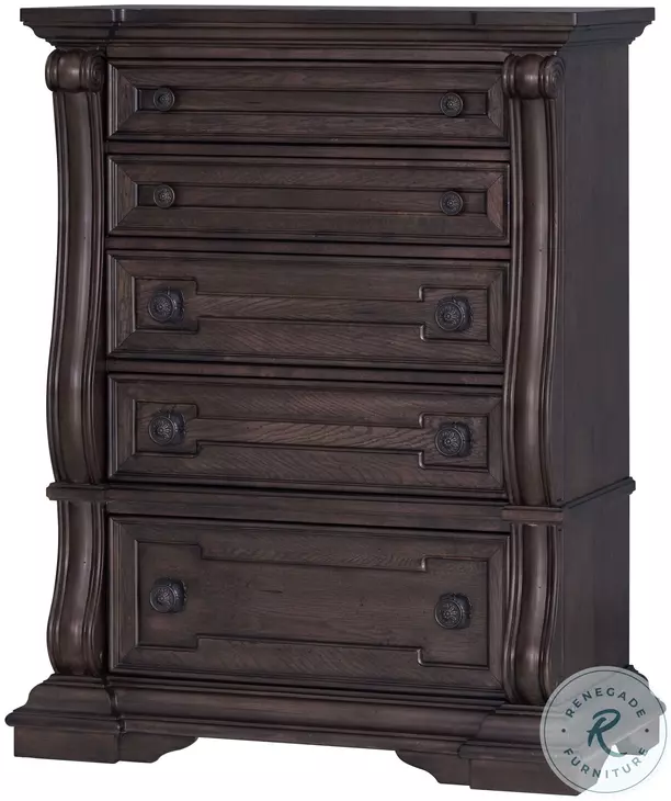 B00284-C-C  Distressed Medium Oak Chest