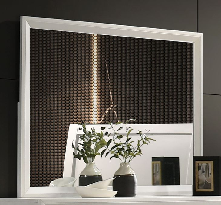Ballard White Rectangular Dresser Mirror