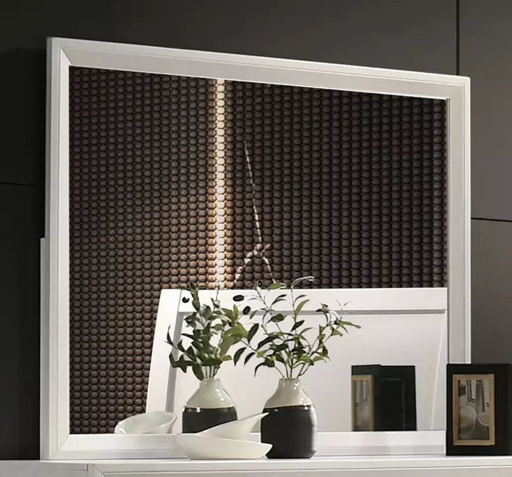 Ballard White Rectangular Dresser Mirror
