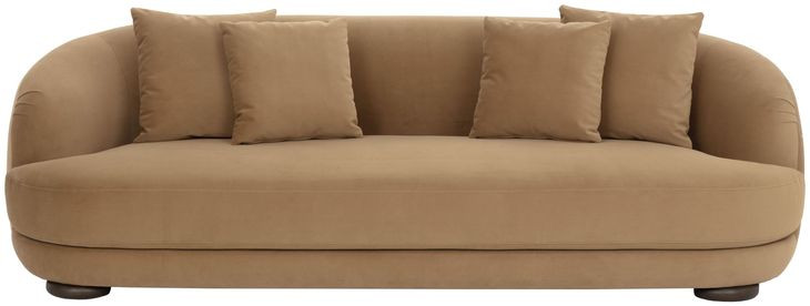 Serafina Kona Camel 94" Sofa with Pillows