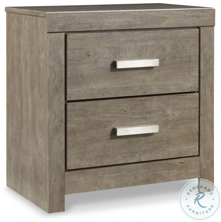 Culverbach Gray 2 Drawer Nightstand from Ashley | Coleman Furniture