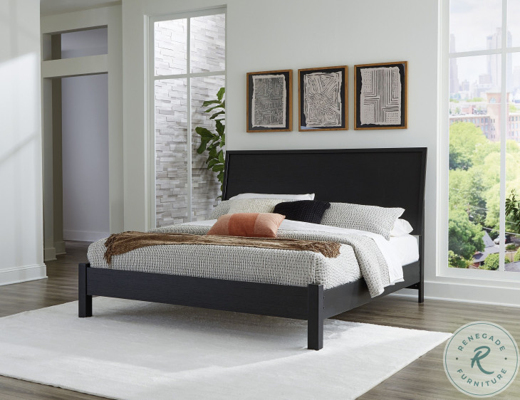 Danziar Black Platform Bedroom Set from Ashley Furniture | Coleman ...