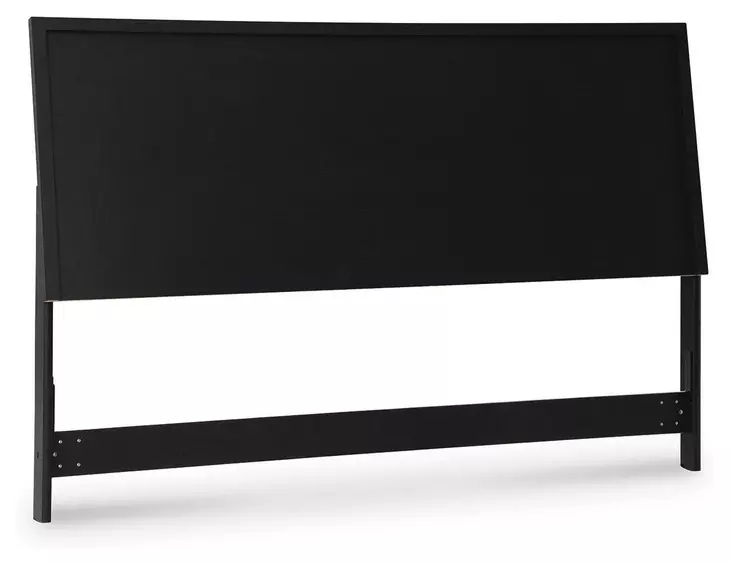 Danziar Matte Black Queen Panel Headboard