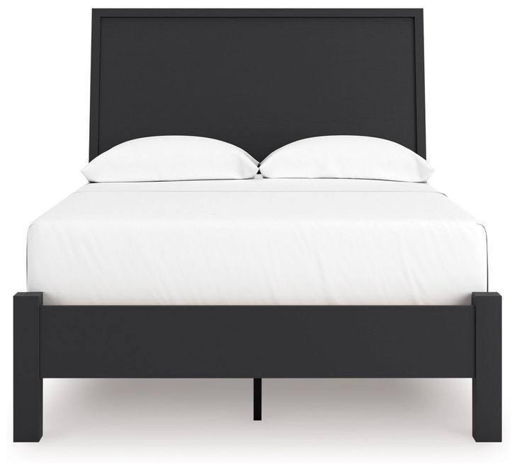 Danziar Black Full Panel Bed