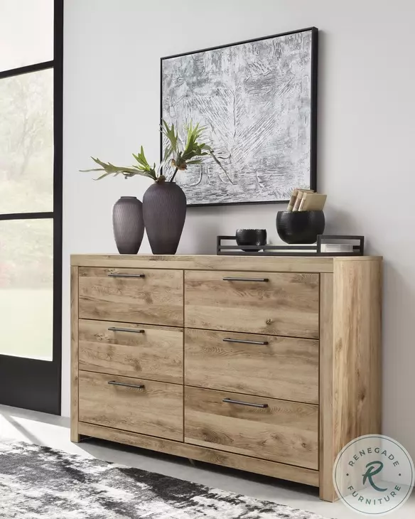 Hyanna Tan Six Drawer Dresser