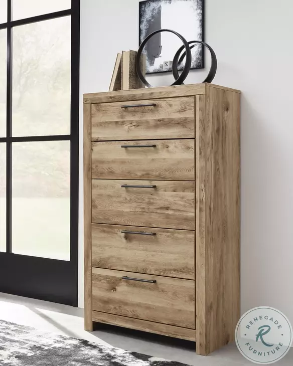 Hyanna Tan Five Drawer Chest