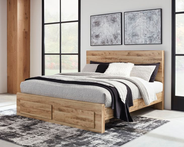 Hyanna Golden Rustic King Panel Headboard