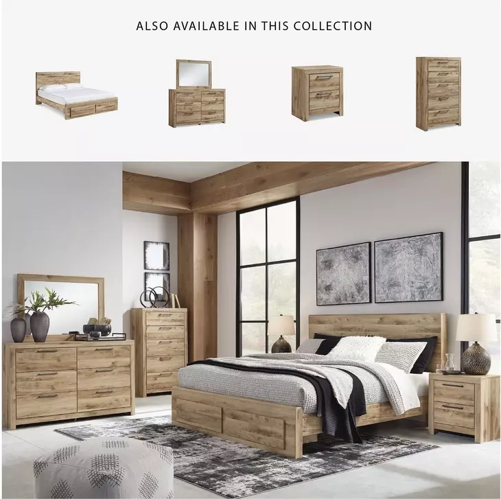 Hyanna Tan Queen Storage Platform Bed