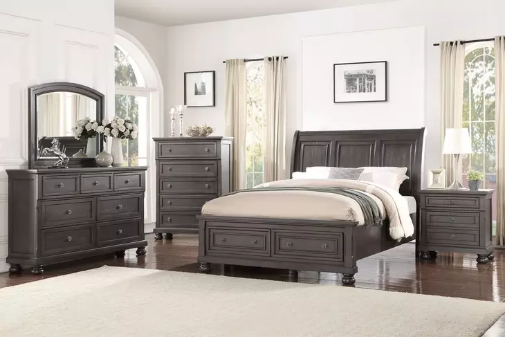 B01061 Gray 5 Drawer Chest