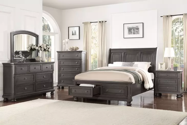 B01061 Gray 5 Drawer Chest