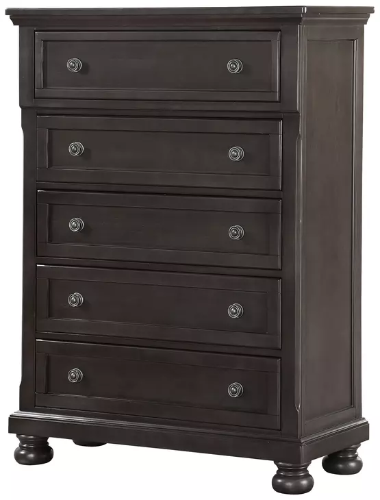 B01061 Gray 5 Drawer Chest