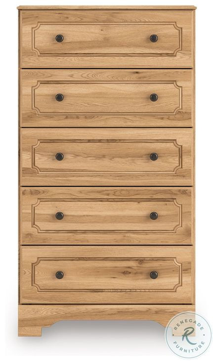 Galletyn Warm Brown 5 Drawer Chest