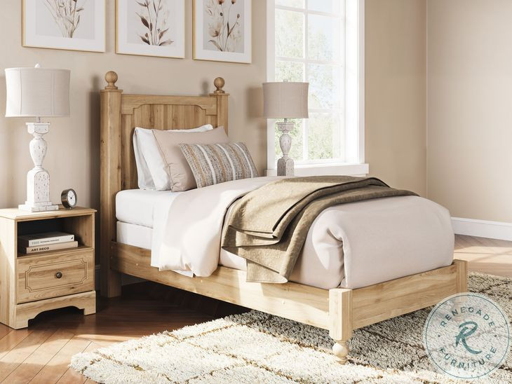Galletyn Warm Brown Twin Panel Bed
