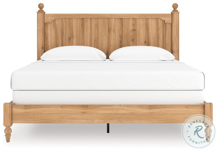Galletyn Warm Brown King Panel Bed