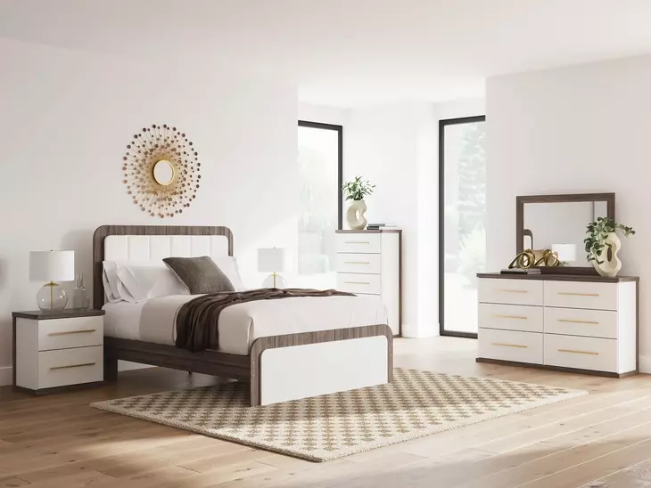Mazilar Dark Brown Rectangular Dresser Mirror