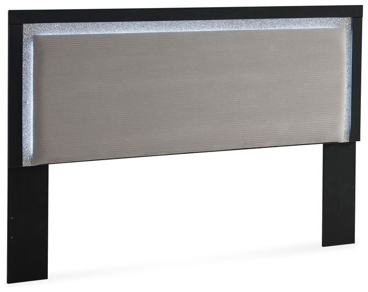 Marzoni Black and Gray King Upholstered Panel Headboard