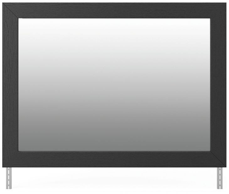 Ryderton Matte Black Rectangular Dresser Mirror