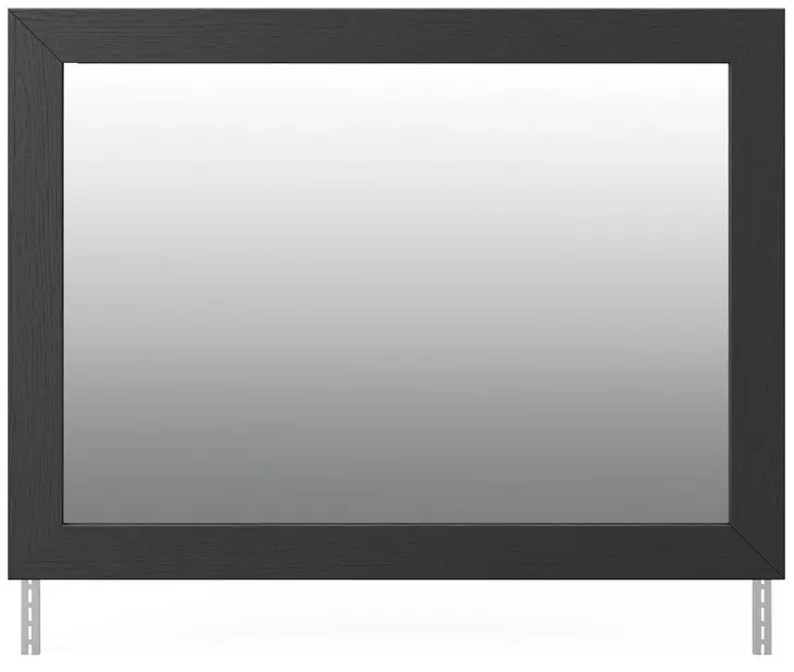 Jonnifer Matte Black Rectangular Dresser Mirror