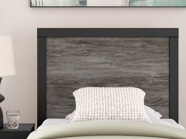 Ryderton Black and Gray Twin Panel Bed
