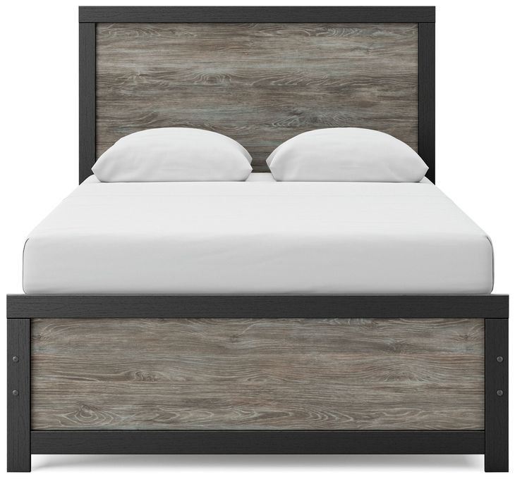 Ryderton Black and Gray Full Panel Bed