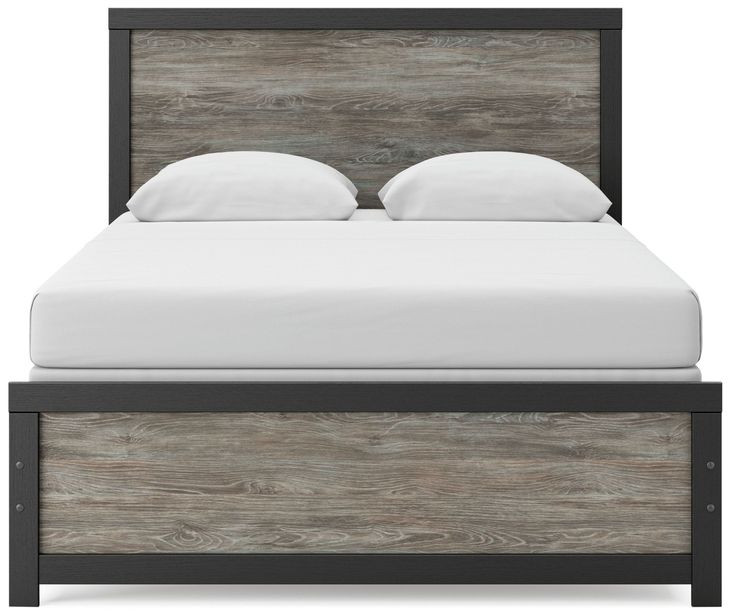 Ryderton Black and Gray Queen Panel Bed