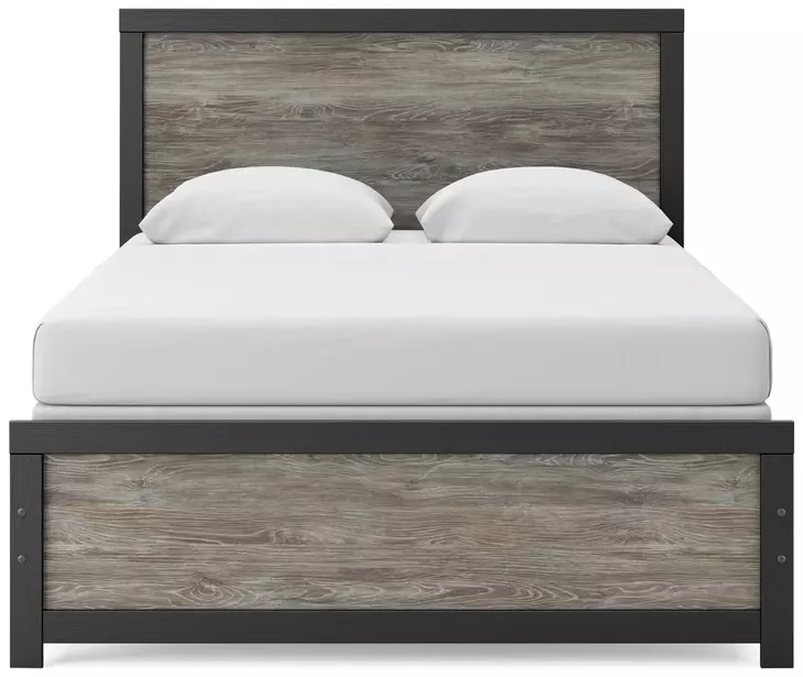 Jonnifer Black and Gray Queen Panel Bed