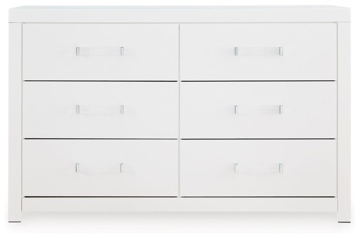 Marzoni Matte White 6 Drawer Dresser