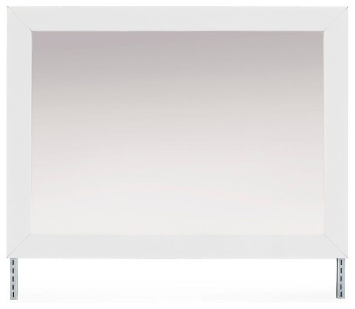 Marzoni Matte White Rectangular Dresser Mirror