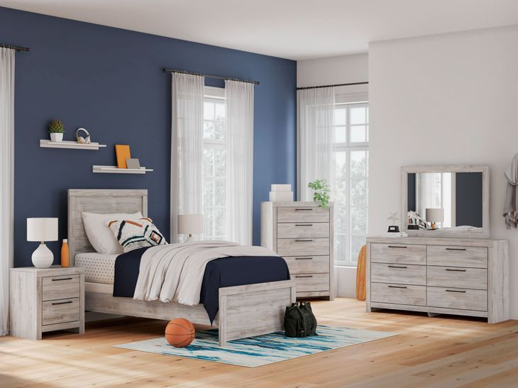 Ryderton Light Gray Rectangular Dresser Mirror