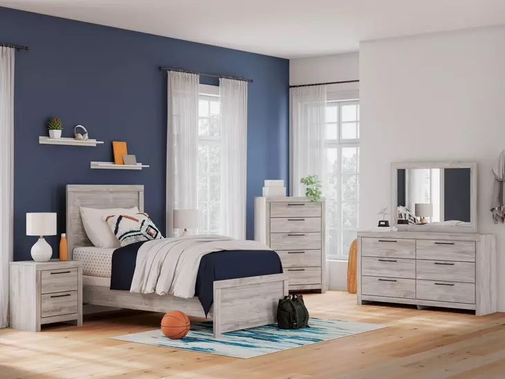 Jonnifer Light Gray Rectangular Dresser Mirror