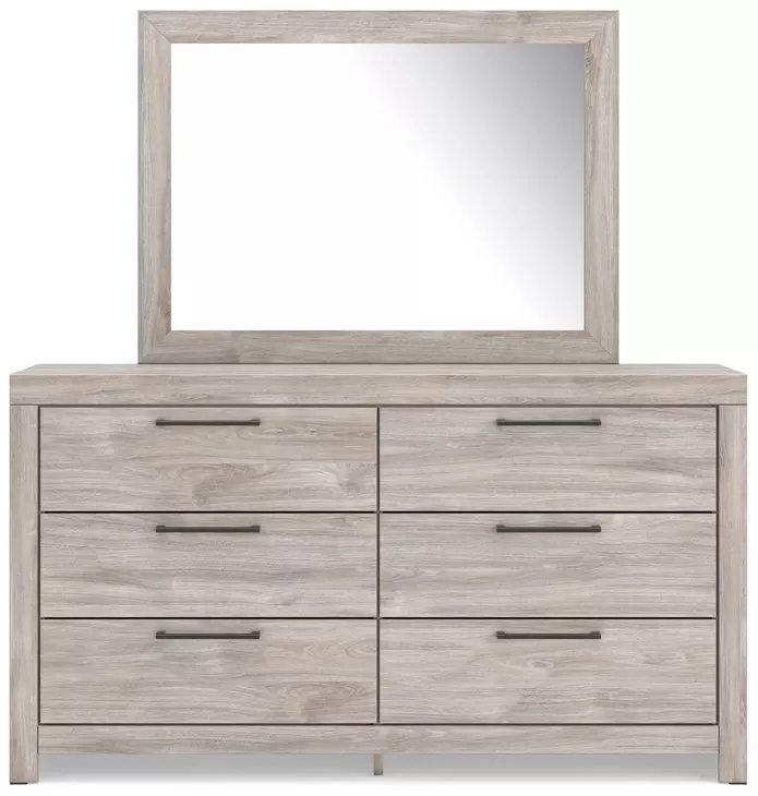 Jonnifer Gray 6 Drawer Dresser and Rectangular Mirror