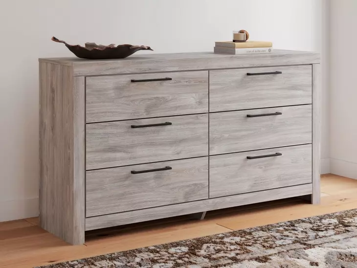 Jonnifer Light Gray 6 Drawer Dresser