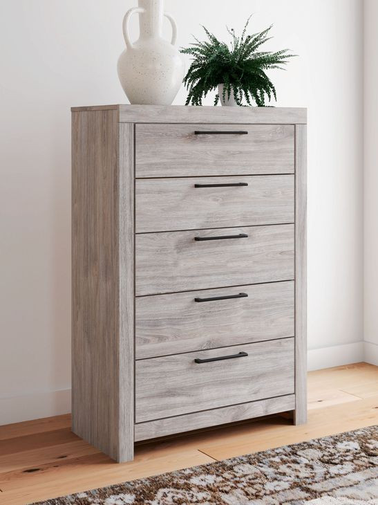 Ryderton Light Gray 5 Drawer Chest
