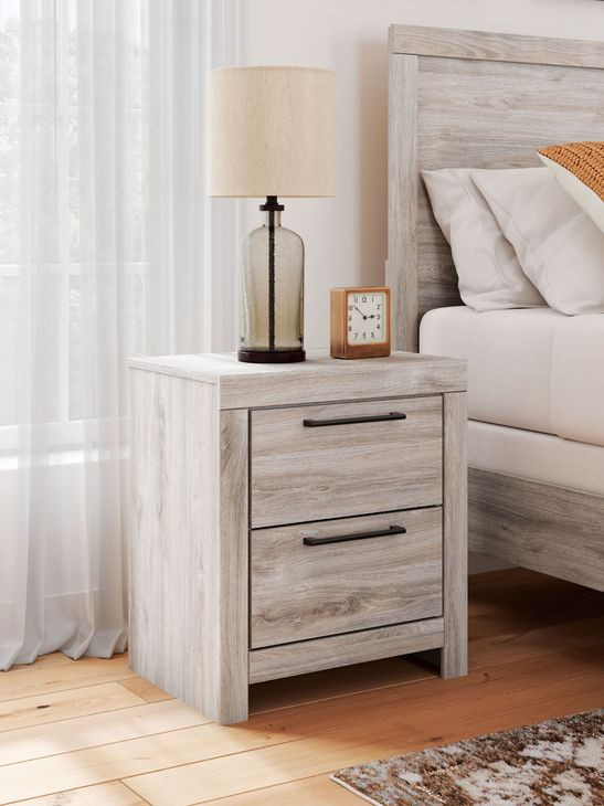 Ryderton Gray 2 Drawer Nightstand