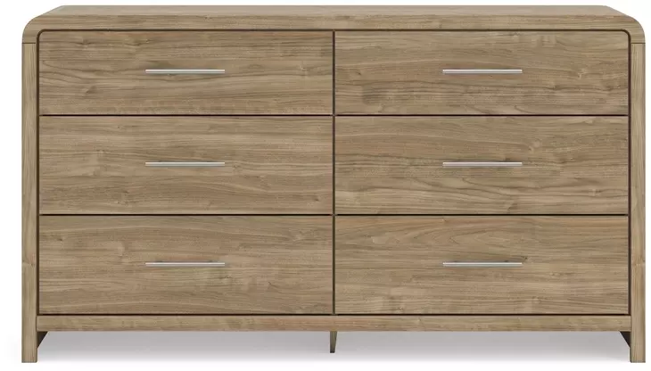 Dovander Warm Natural Brown 6 Drawer Dresser