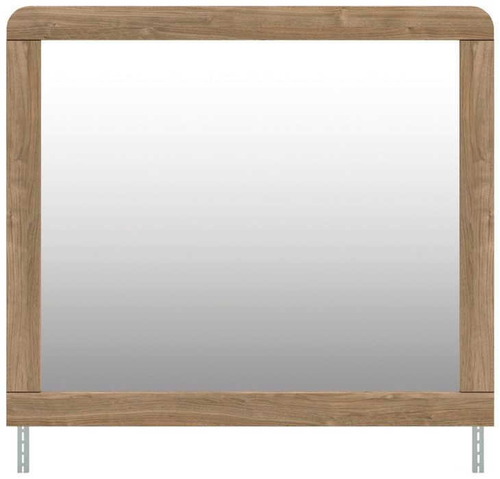 Dayella Warm Natural Brown Rectangular Dresser Mirror