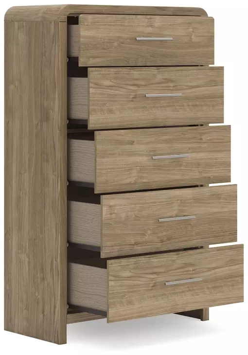 Dovander Warm Natural Brown Youth Panel Bedroom Set