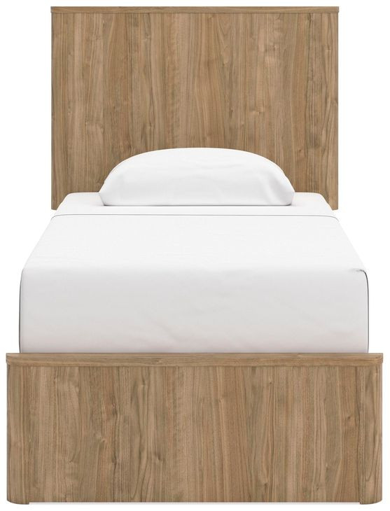 Dayella Warm Natural Brown Twin Platform Bed