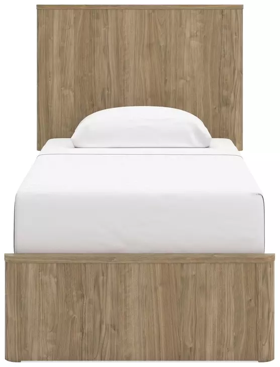 Dovander Warm Natural Brown Twin Platform Bed