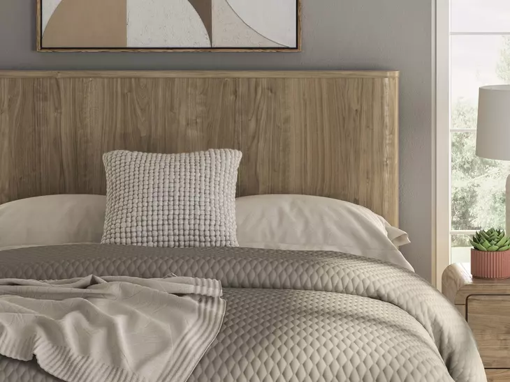 Dovander Warm Natural Brown Queen Panel Bed