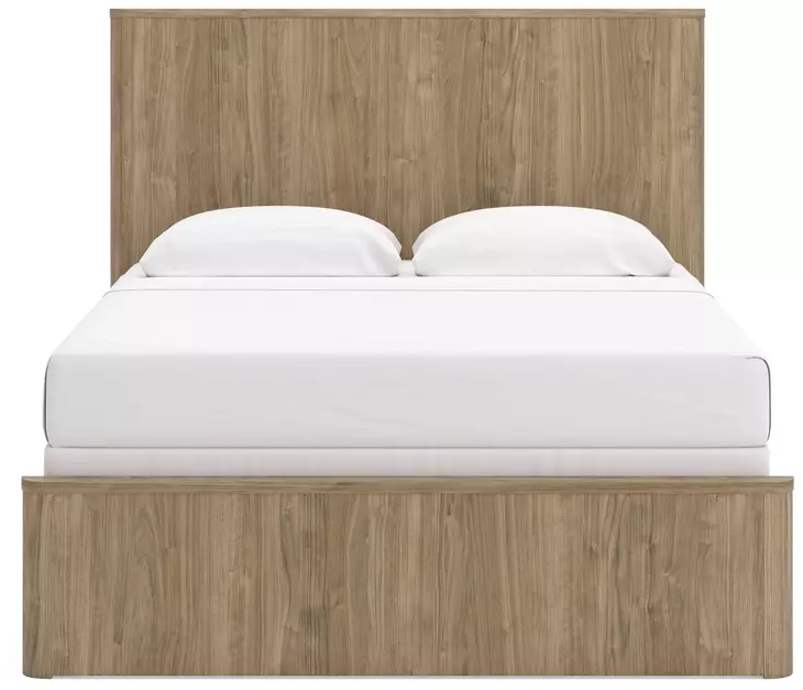 Dovander Warm Natural Brown Queen Panel Bed