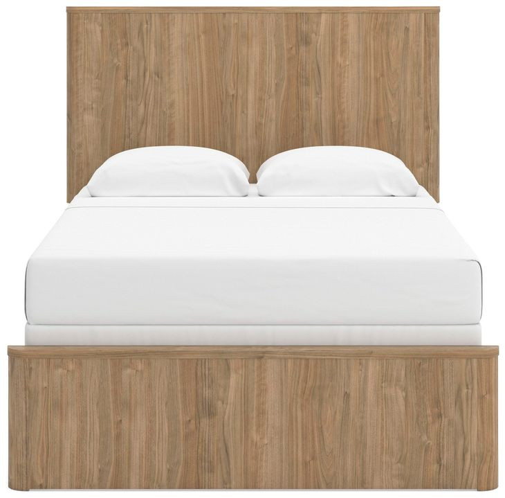 Dayella Warm Natural Brown Full Panel Bed