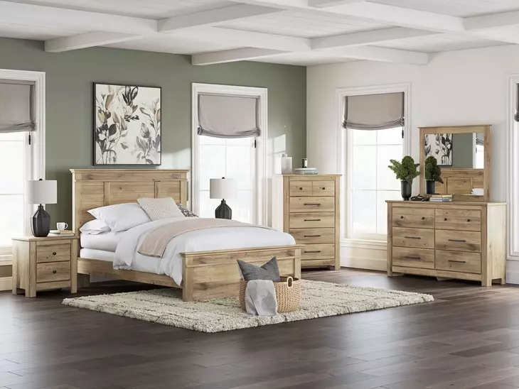 Fenderport Tan Panel Bedroom Set