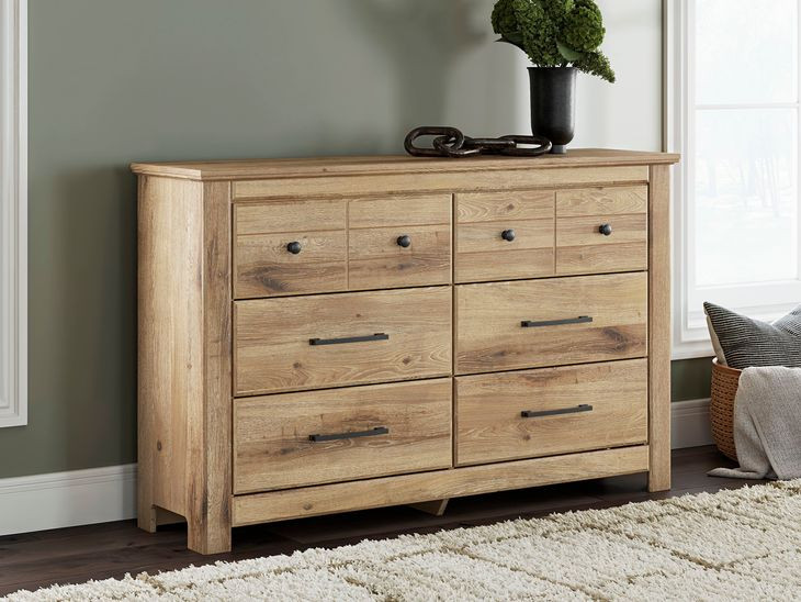 Allihauser Tan 6 Drawer Dresser