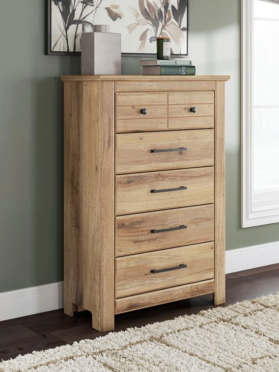 Allihauser Tan 5 Drawer Chest